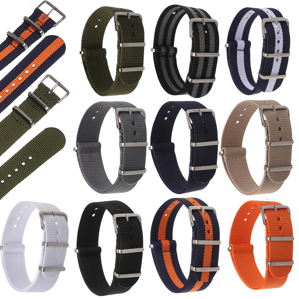 Universal Adjustable Nylon Watch Strap – Breathable Weave Wristband Replacement
