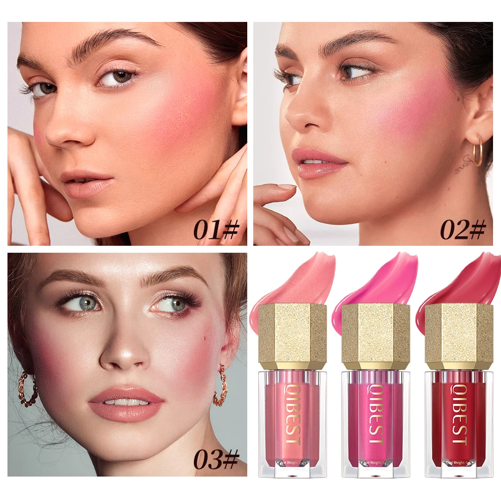 Liquid Cheek Blush Facial Nourishing Blush Gel Cream Waterproof Multi-purpose Eyes&lips Makeup Blush Stick Cosmetics 5 Colors 2