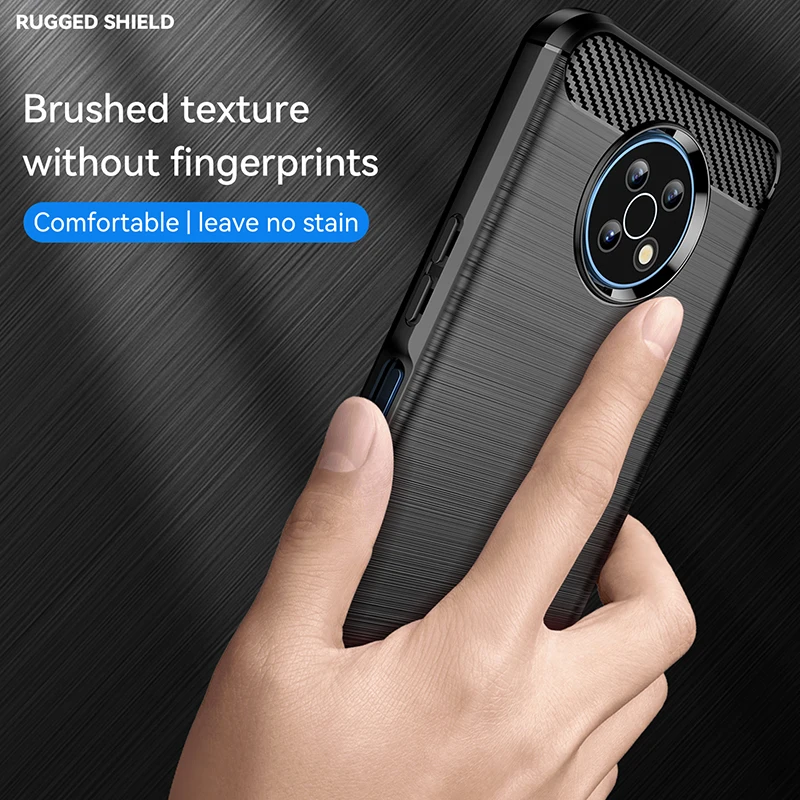 Sleek Carbon Fiber Silicone Phone Case with Brushed Texture