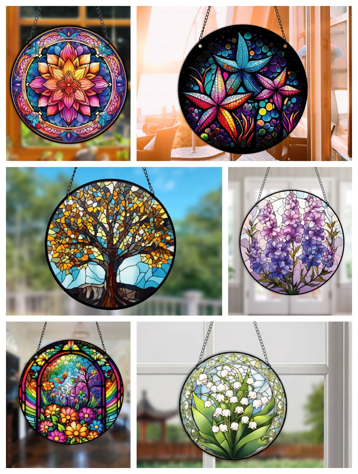 1PC-Garden-Suncatchers-for-Home-Window-Wall-Decor-Tree-of-Life-Mandala ...