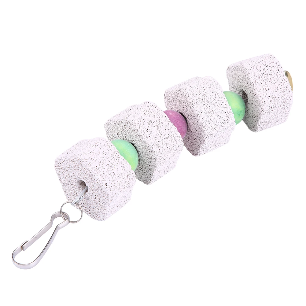 Parrot Grinding Stone Parrot Bird Teeth Grinding Stone Mouth Molar Cage Hamster Chinchilla Hanging String Chewing