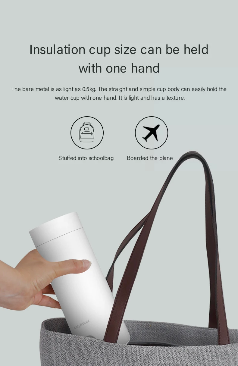 Multi-function Vacuum Thermos Coffee Cup Charging Boiler Mini Travel Portable Water Bottle Sport Kettle Electric Kettle