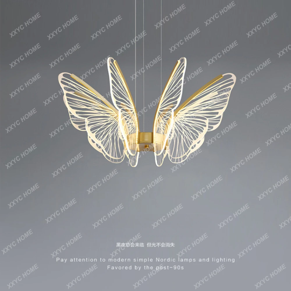 

Dining Room Chandelier Post-Modern Personality Girl Butterfly Shape Bedroom Art Chandelier