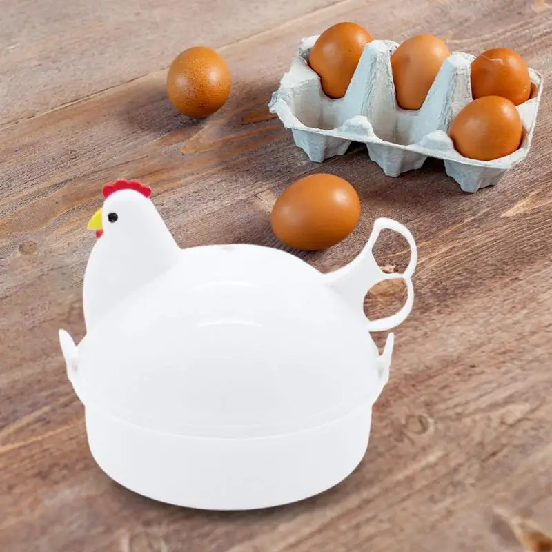 Chicken-Shaped Egg Cooker 4 Eggs Electric Cooker with Steamer Attachment  Safe and Healthy Microwave Egg Cooker for Home Kitchen - AliExpress