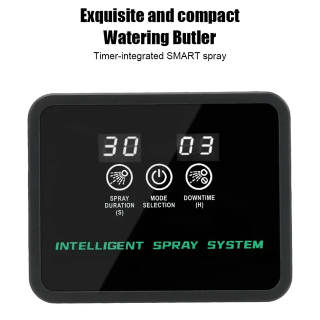 Intelligent Automatic Reptile Fogger Touch Screen Sprinkler Control Electronic Humidifier Timer Mist Rainforest Spray System Set 2