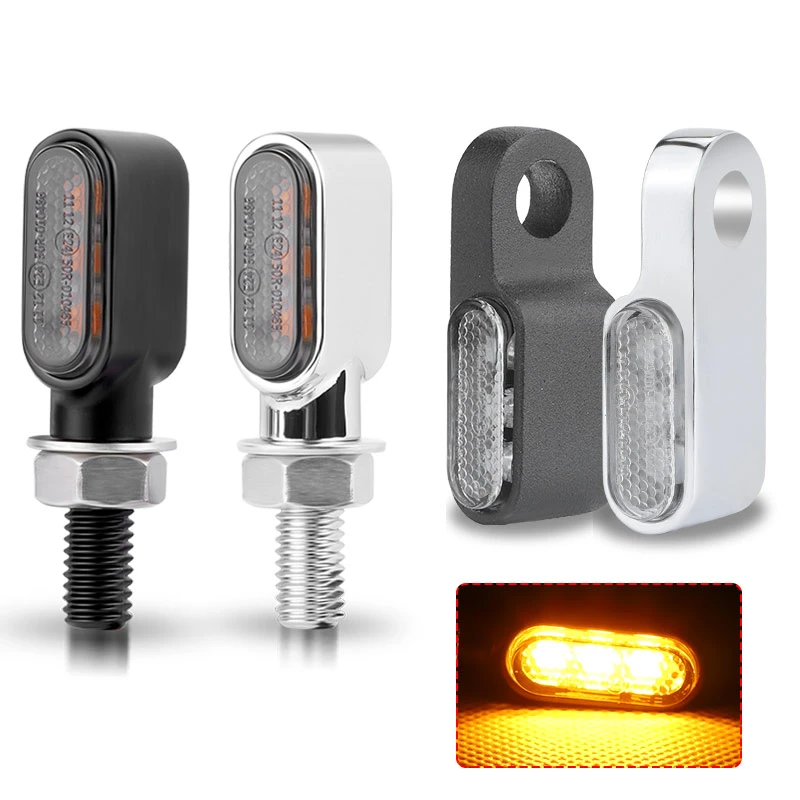 2pcs 3 Leds Motorcycle Indicators Mini Led Turn Signal Light Flasher