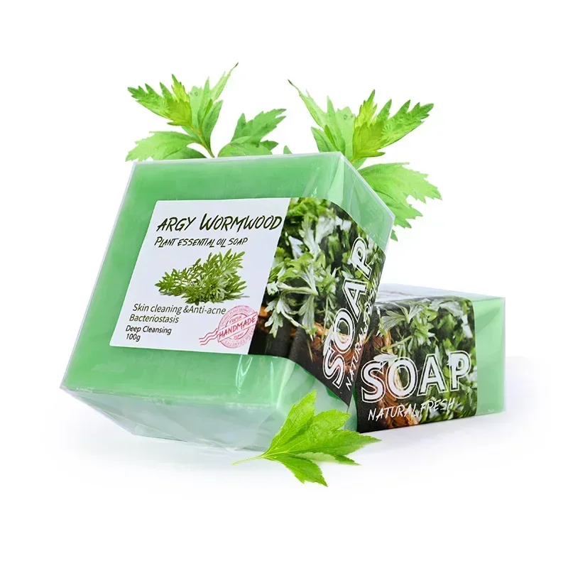 Natural Goat Milk Silk Wormwood Soap Handmade Aloe Ginseng Ginger Papaya Strawberry Lemon Natural Soap for Face & Bath 2