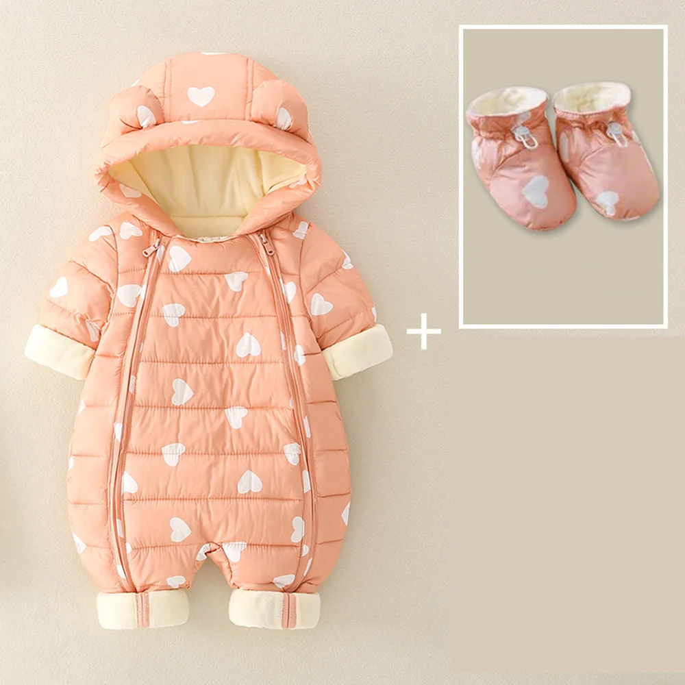 Winter Overall For Children Infant Down Cotton Thicken Clothes Hooded snowsuit Baby boy costume Girls Jumpsuit Baby Romper