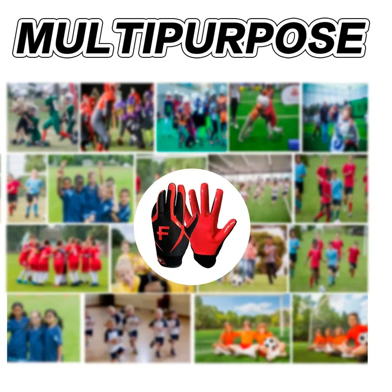 New American Football Rugby Gloves Receiver Youth Adult Men Grip Gloves for Kids Durable Breathable Flexible