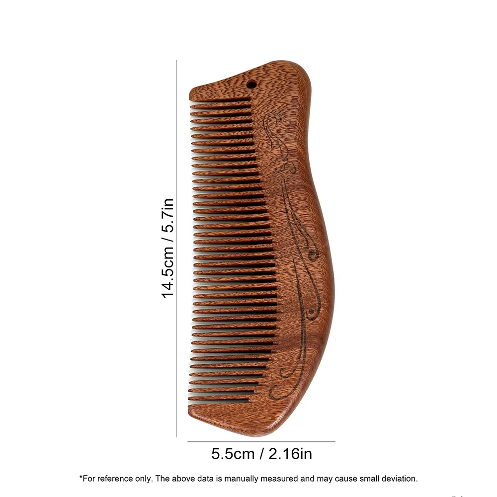 Natural Wood Comb Sandalwood Hair Comb Scalp Massage Combs Massage Anti-tangle Anti Static Hair Brush Hairdressing Styling Tools 6