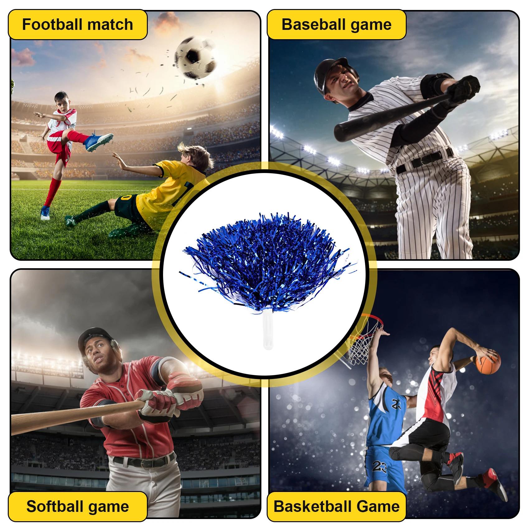 ��Ƽ 24Pcs ġ�� ���� Pom Poms �ݼ� ȣ�� ġ��� Pom Poms ���������� �ö�ƽ ������ ���� ��� ġ�� ���� ��Ƽ