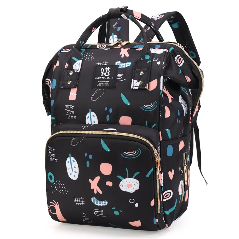 Zaino per pannolini alla moda Borsa per mamma impermeabile, Borsa per pannolini di grande capacità Zaino multifunzionale da viaggio per bambina - immagine 5