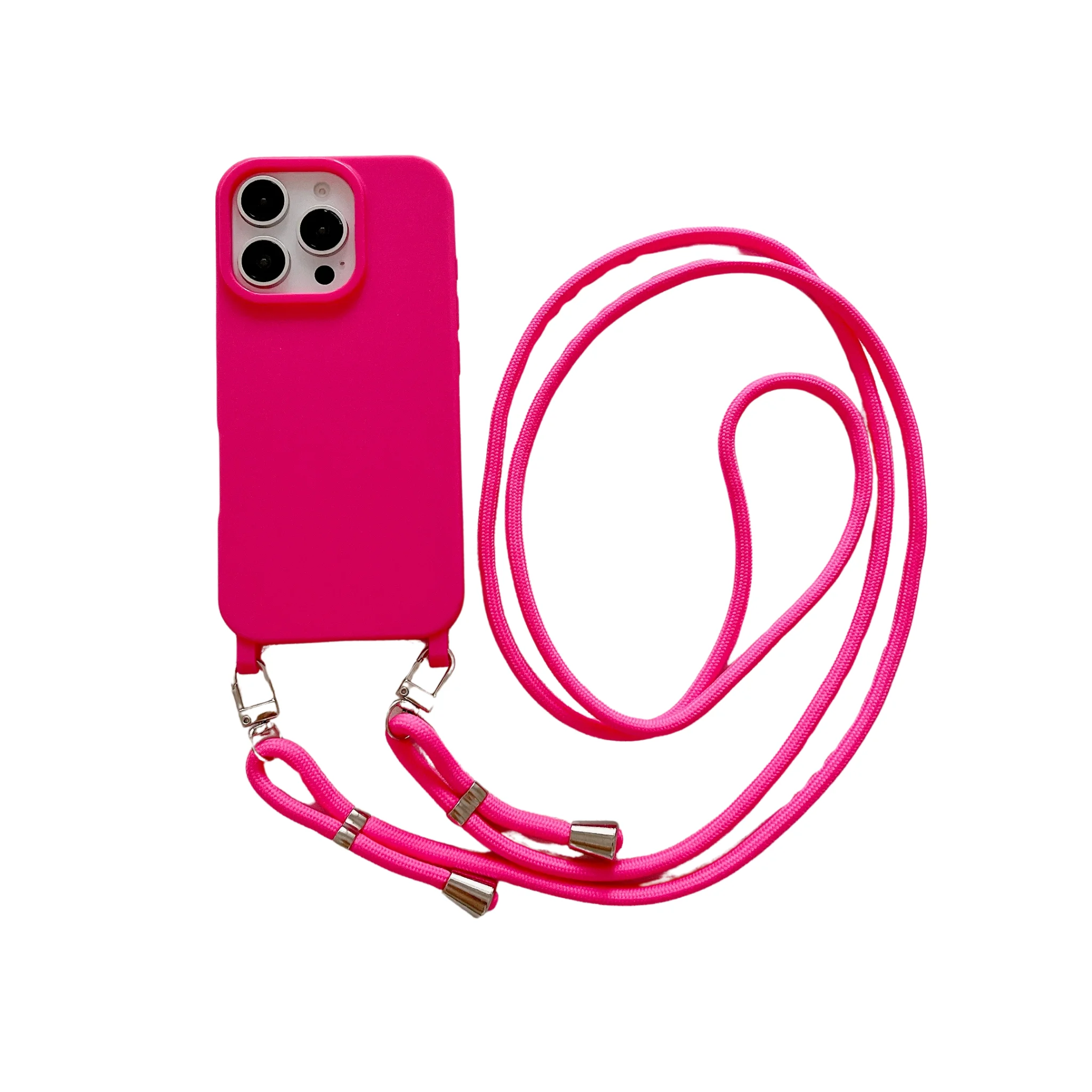 Adjustable Lanyard Strap Soft Silicone Phone Cover