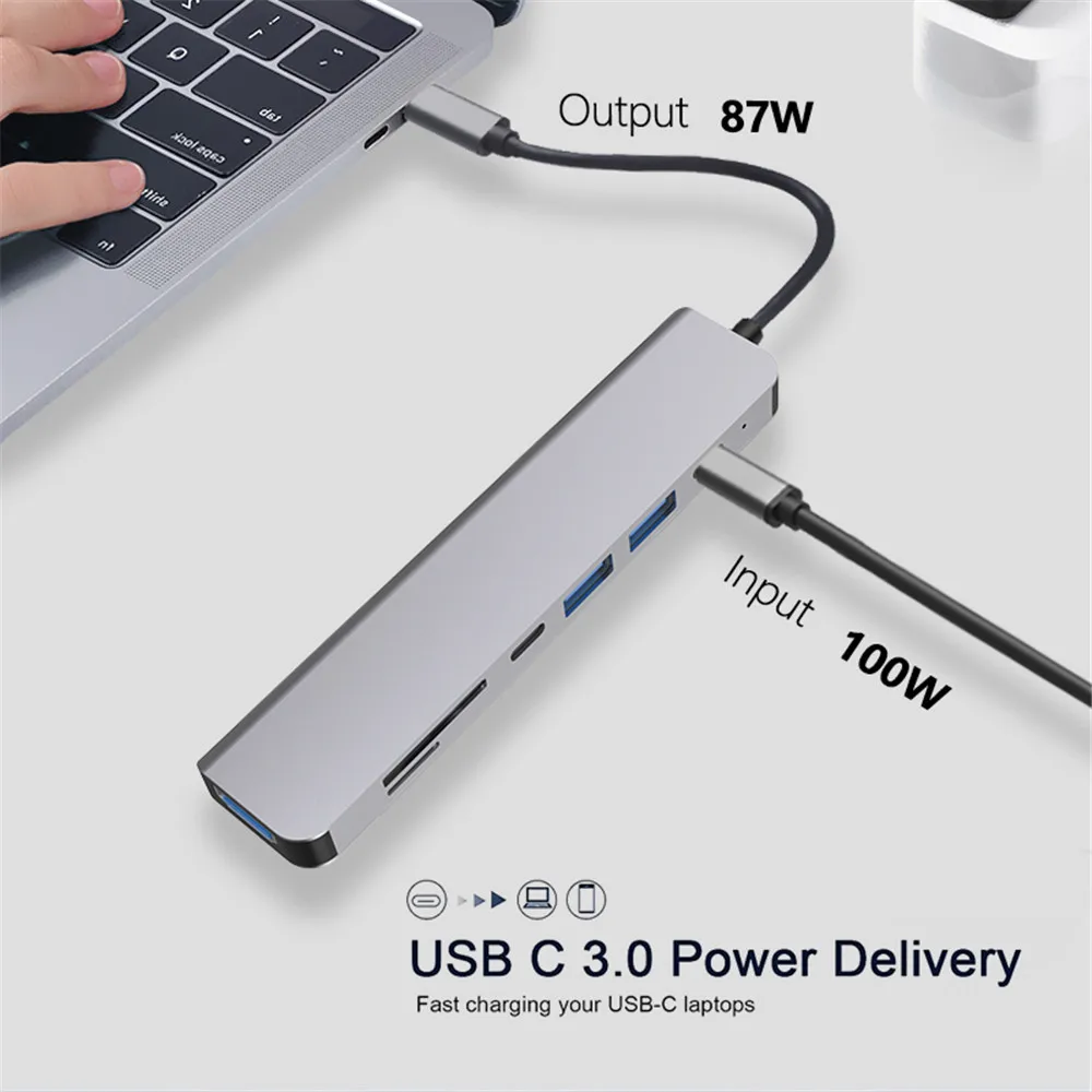 7-in-1 Premium Laptop Docking Station with 4K HDMI and USB 3.0 Hub