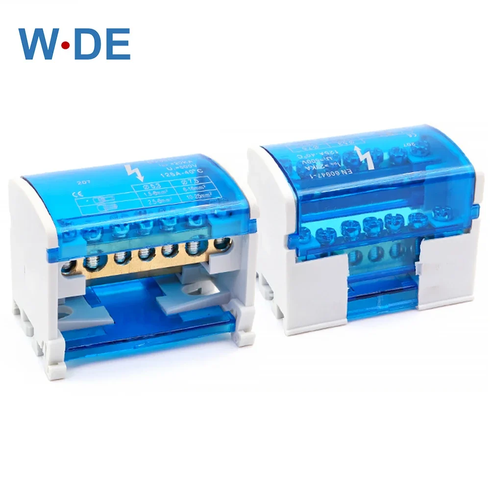 1 Pc Din Rail Terminal Block WDH207 Power Distribution Box Modular Screw Connection Block Universal Electric Wire Junction Box din rail terminal block
