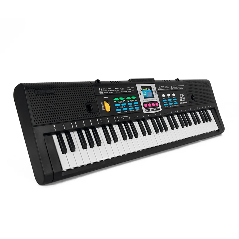 

MQ 61 Keys Electronic Piano Digital Music Electronic Keyboard Musical Instrument Gift with Microphone for Kids Beginners