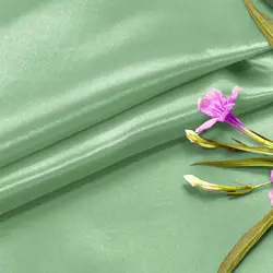 Luxurious Silky Satin Fabric for Elegant Creations, Smooth and Shiny Material for Wedding Attire, Fashion Design, and Creative Projects (Sage Green)