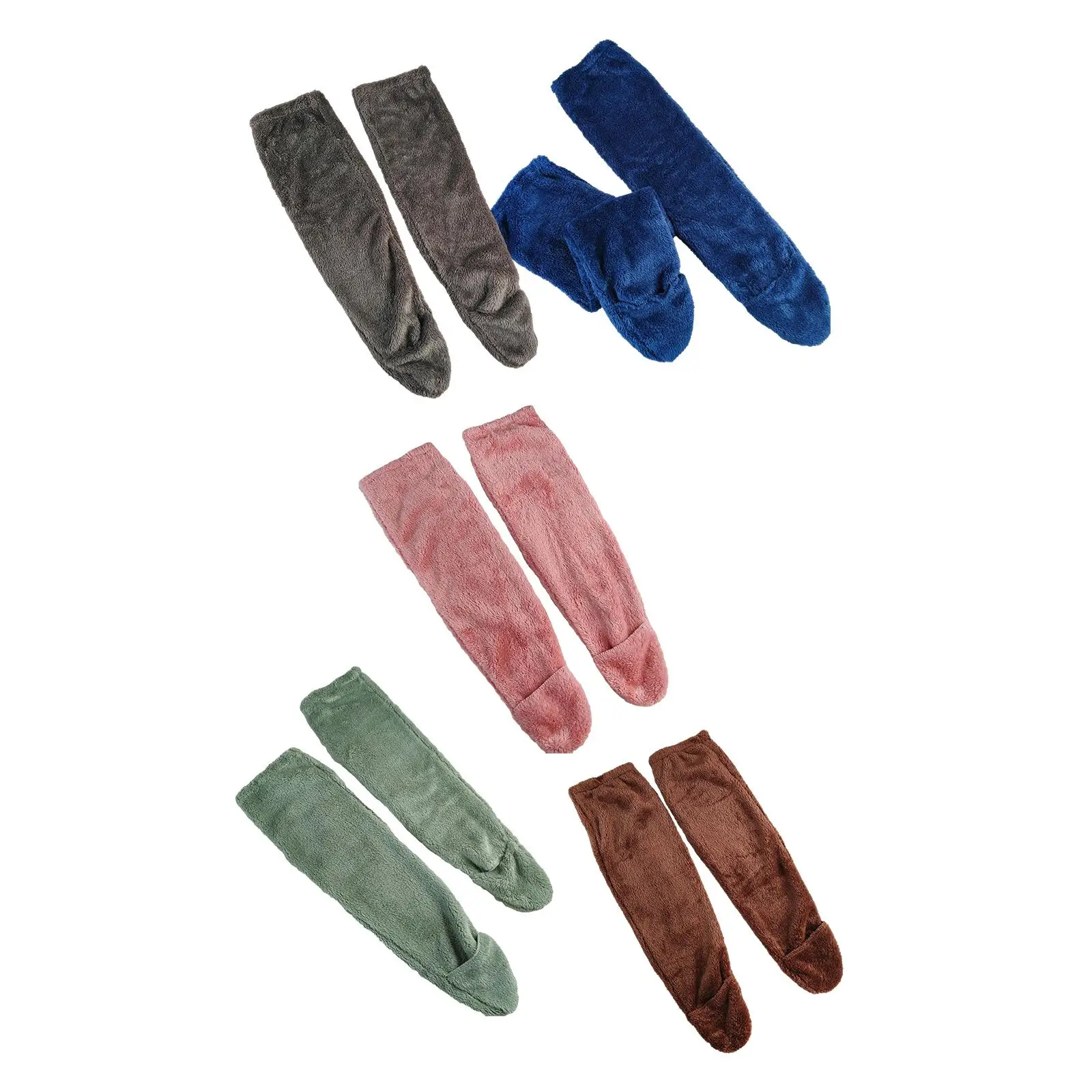 

Womens Knee High Socks Soft Fuzzy Socks Home Long Tube Knee Socks Plush Leg Warmer Slipper Stockings for Dorm Bedroom Apartment