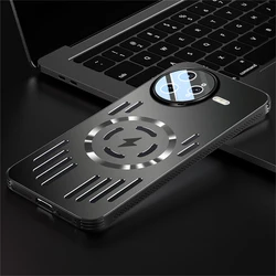 Enhanced Magnetic Wireless Charging Protective Case with Heat Dissipation for Poco F7 Ultra (Black)