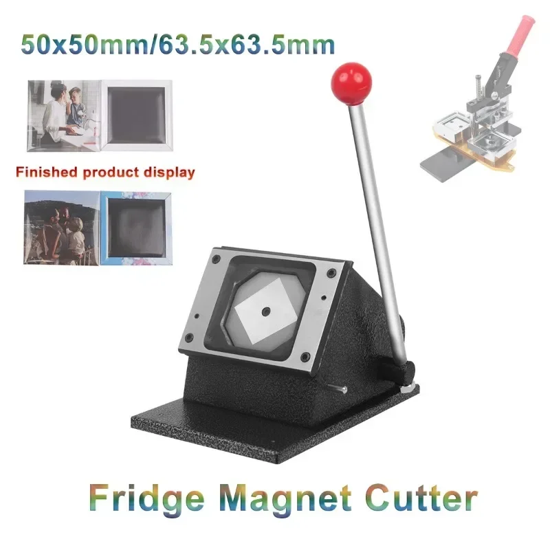 DIY Square Paper Cutter 50*50mm/63.5*63.5mm Suitable for Rectangle Shape Button Making Machine Refrigerator Magnets Badges Pin