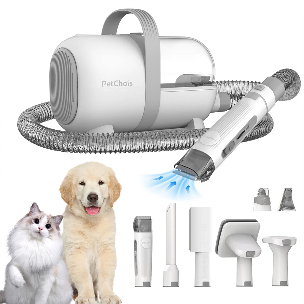 Tookfun 반려동물 그루밍 진공 키트 청소 브러시, 저소음 반려동물 털 그루밍 빗, 반려동물 털 진공 청소기, 개 브러시, 헤어 트리머 