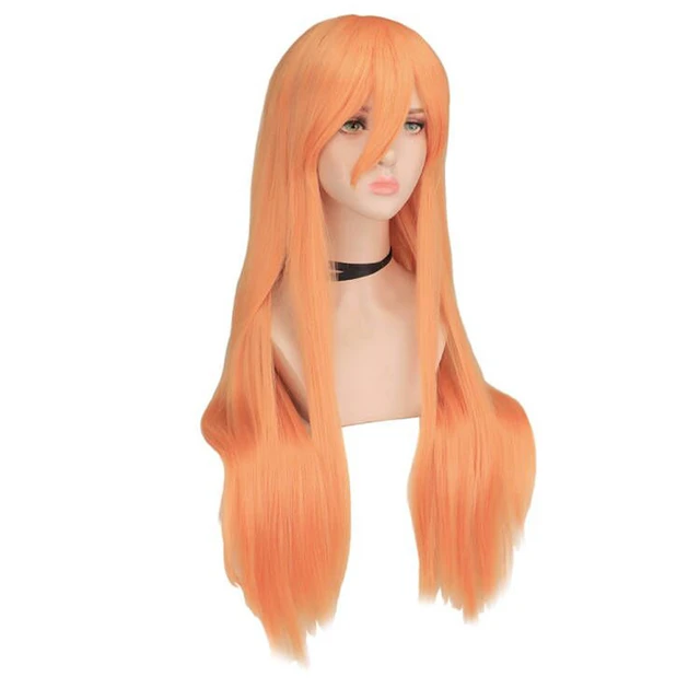 Cosplay Wigs Makima Power Cosplay Chainsaw Man Wig Orange Power