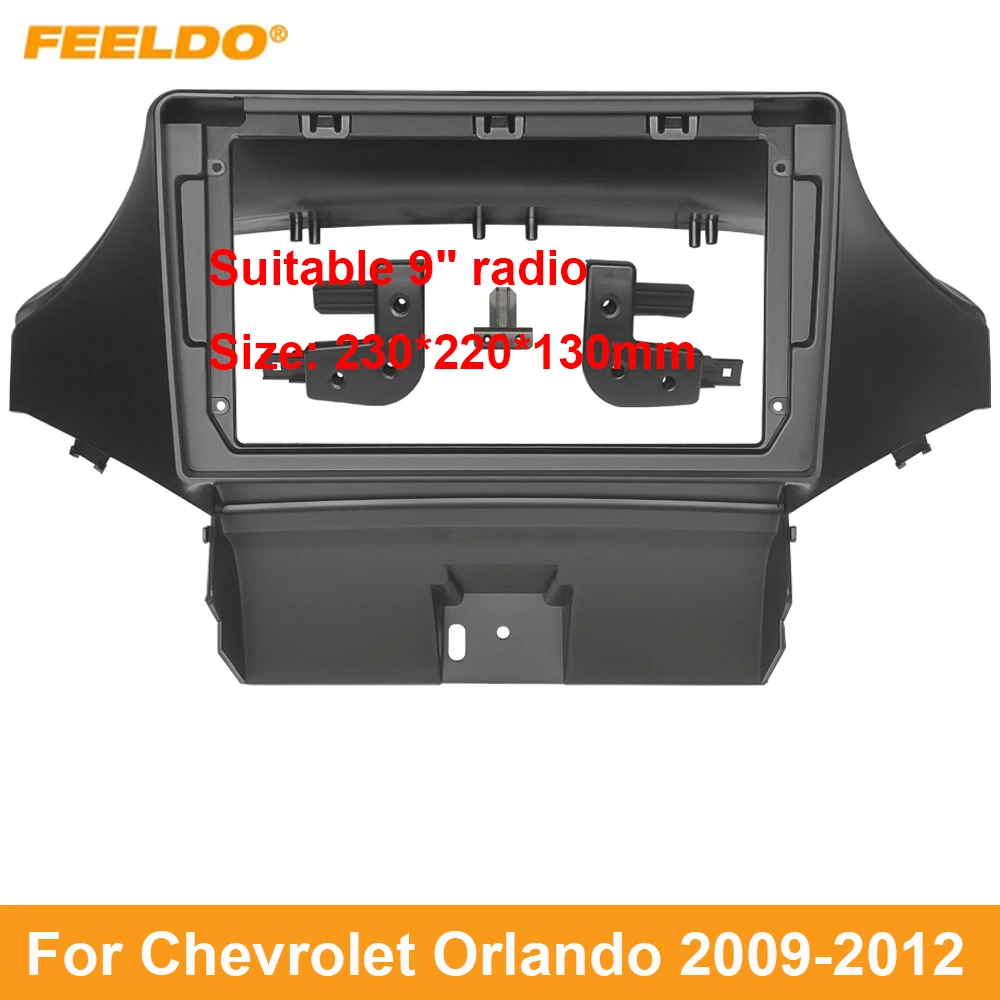 Feeldo Car Audio 9 "Unità Principale A Grande Schermo Dash Fascia Panel Frame Kit Adattatore Per Chevrolet Orlando (09-12) Dash Frame