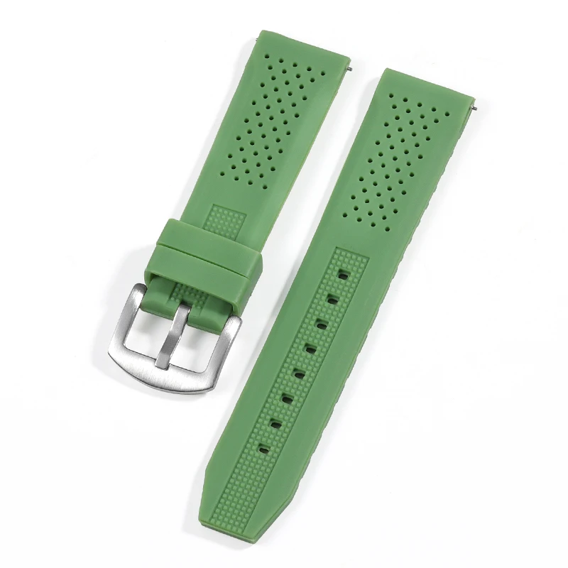Breathable Quick Release Silicone Watch Strap - Soft Rubber Band