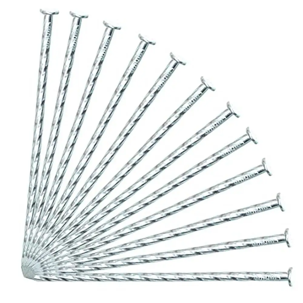 Non-Rust Metal Garden Stakes 6-Inch Spiral Landscape Edging Anchors Pack of 50/100/150