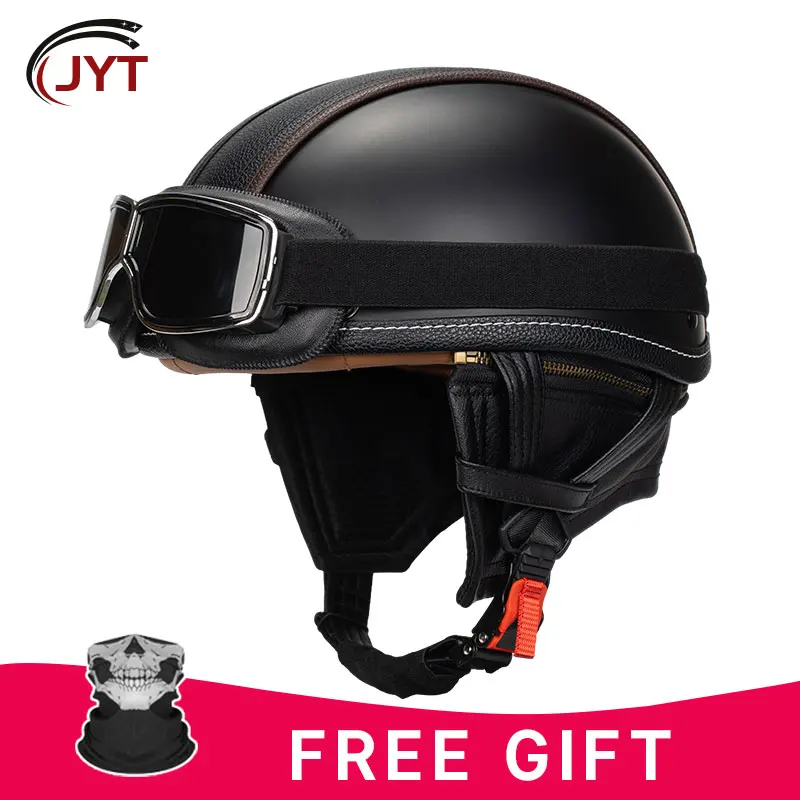 dot-capacete-de-meia-face-com-oculos-para-homens-e-mulheres-couro-perfil-baixo-capacetes-de-motocicleta-vintage-motocicleta-scooter-cruzador