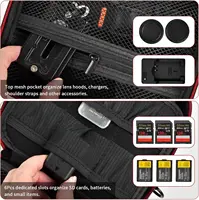 Hard Camera Case for Sony ZV-E10 A6400 A6000 A6100 A6600 A6500 (Medium,Kit Lens Only),Protective Bag with Shoulder Strap & Divid 5