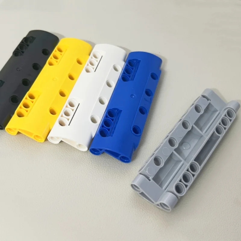 테크니컬 MOC 빌딩 블록용 11954 패널, 곡선 11x3 10 핀 구멍 벽돌 장난감, 하이테크 호환 가능, 10 개