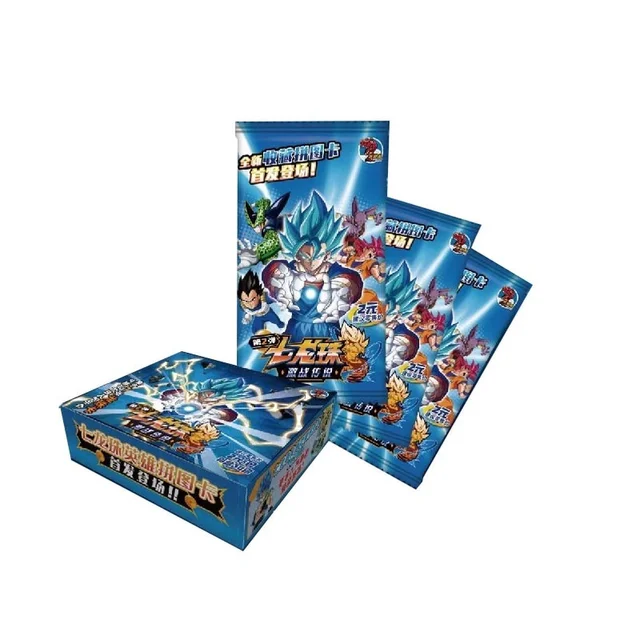 100pcs Anime Dragon Ball Game Card Black Box Collection Edition 3D Stereo Card Supernatural Battle Son Goku Card TCG Gift 3
