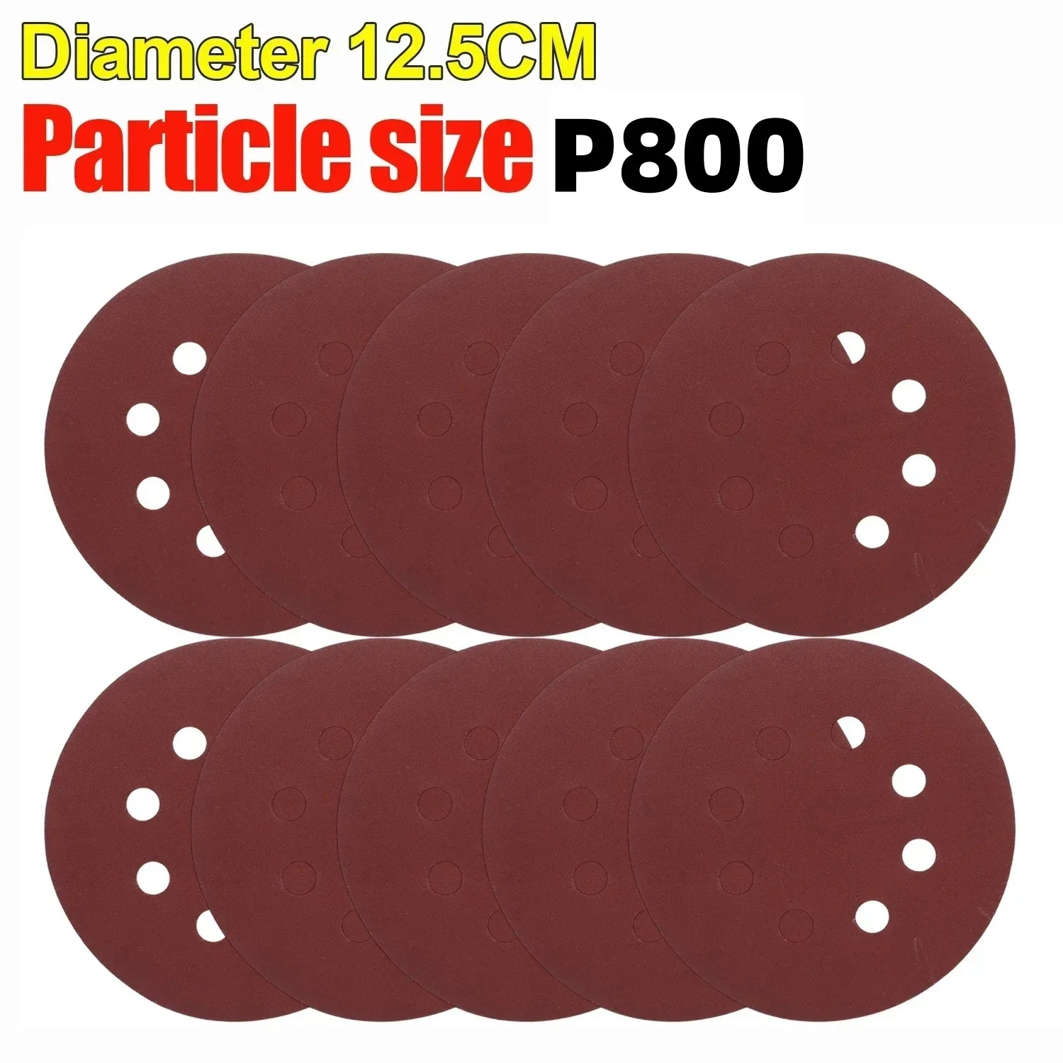 Versatile Sanding Discs - 125mm, Multi-Surface Polishing Pads, 40-3000 Grit