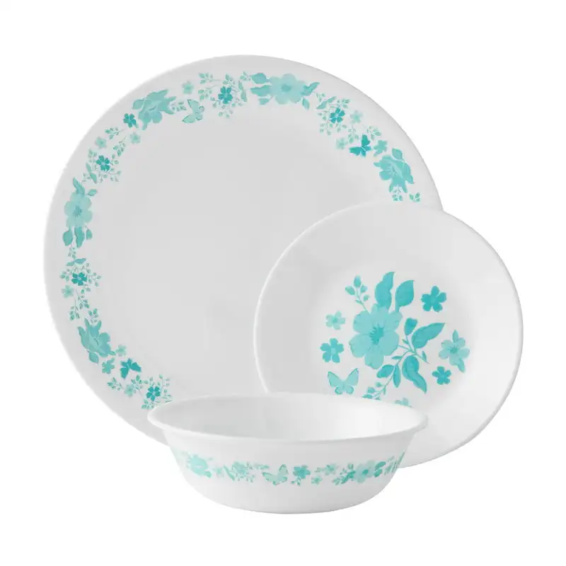 

12-Piece Dinnerware Set, Evie, Teal