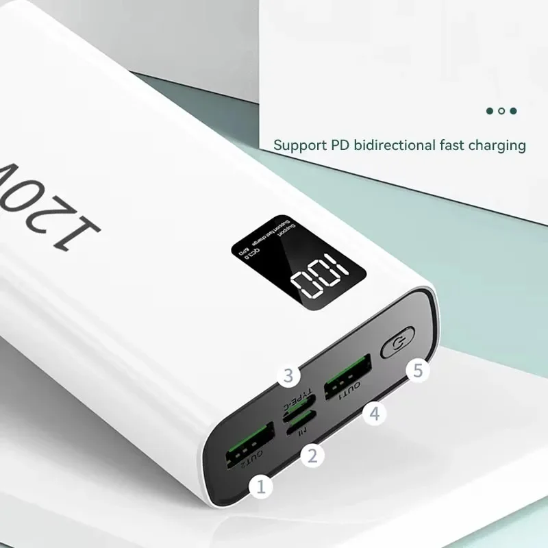 200000mAh Power Bank 120W High Capacity Super Fast Charging PowerBank Portable Digital Display Battery Charger For iPhone Xiaomi 4