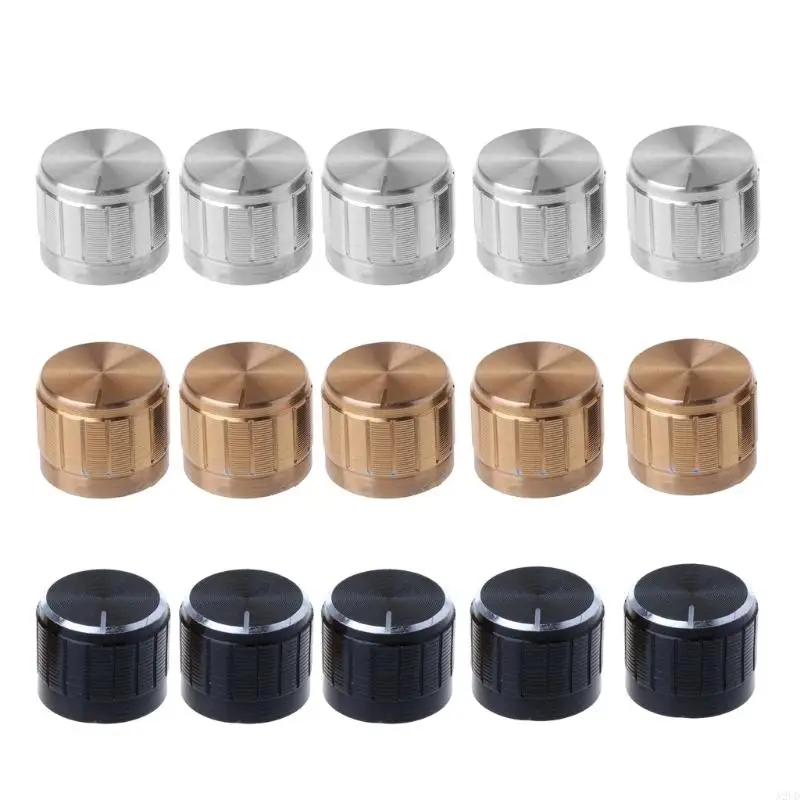 920L 5 Pcs Aluminum Rotary Control Potentiometer Knob Adjustable Rotate Button Control Knob Electronic Component
