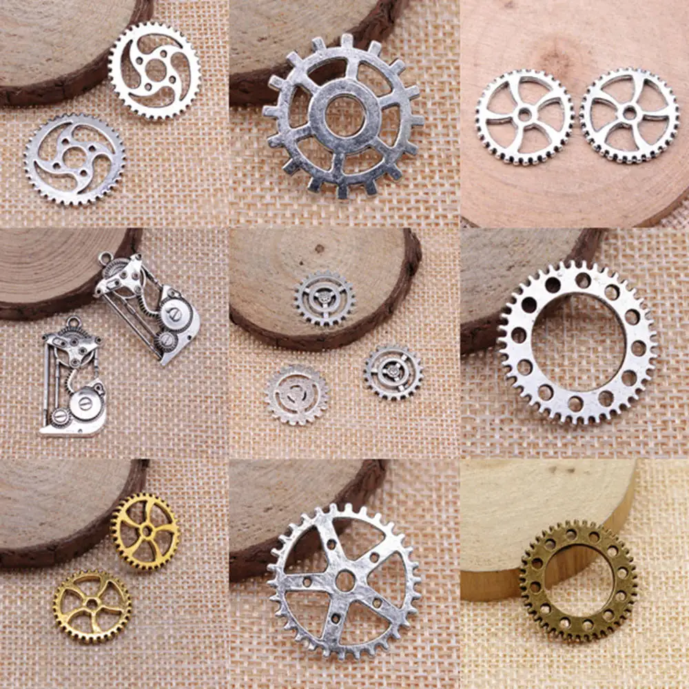 

Gear Robot Charms For Jewelry Making Pendant Gift