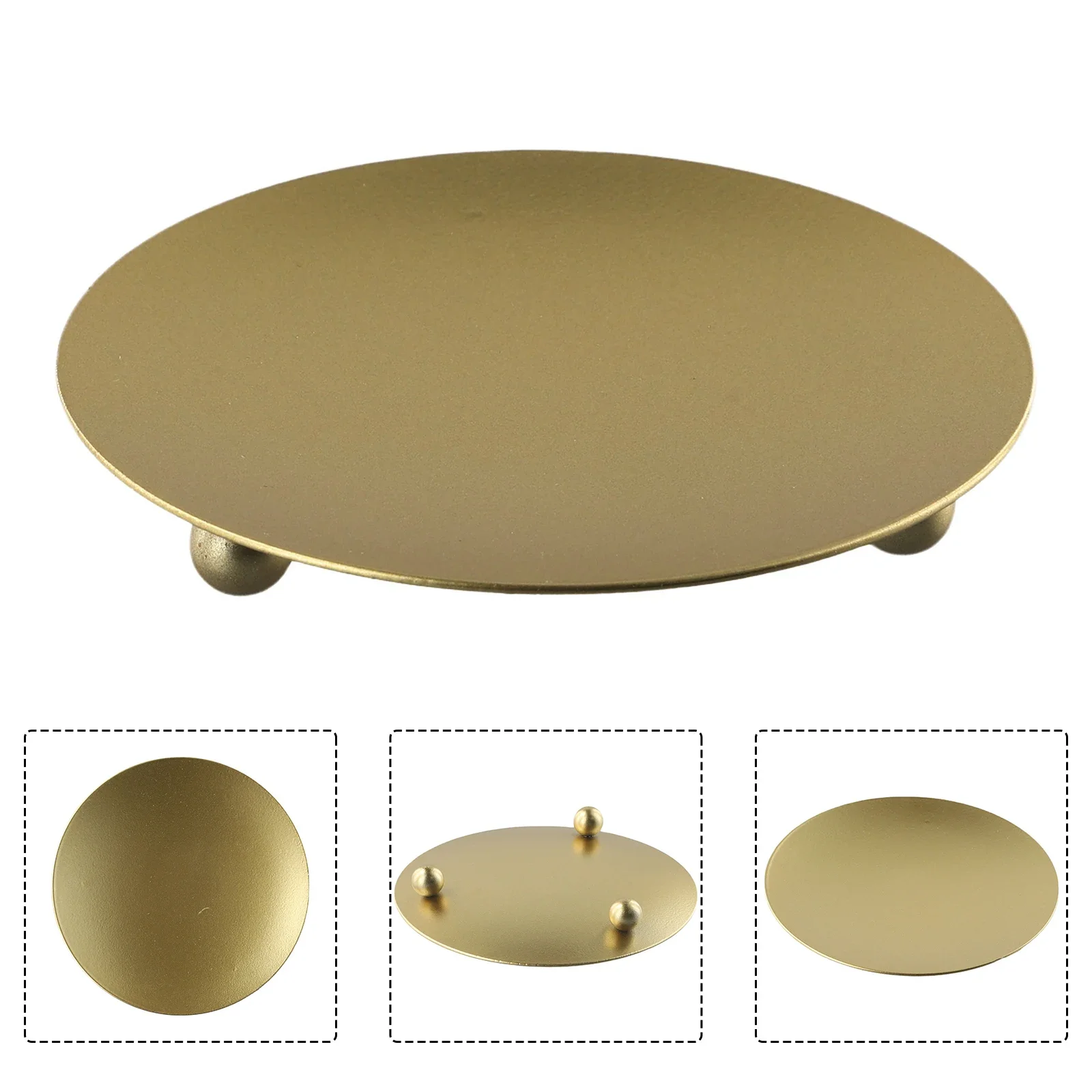 Rack Candle Holder Decorative For Wedding Iron Plate Metal Party Pedestal Pillar Round Rustless Spa Accessories 1