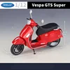 WELLY 1:12 Vespa GTS Super 2020 Alloy Leisure Motorcycle Model Simulation Metal Street Road Motorcycles Model Childrens Toy Gift 4