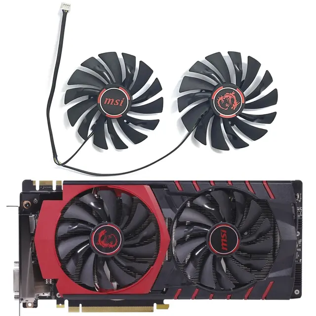 Radeon Rx 570 2-Pack 95mm Cooling Fans For MSI RX 470/480/570/580