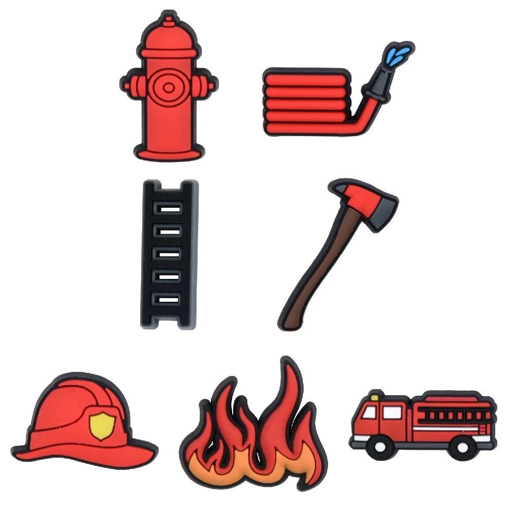 Hot Sale Fireman Fire Engine Croc Shoe Charms Autism Friendly Clog Shoes Decorations Teacher Lifeguard Accessories Stop Bullying Hot Sale Fireman Fire Engine Croc Shoe Charms Autism Friendly Clog Shoes Decorations Teacher Lifeguard Accessories Stop Bullying
