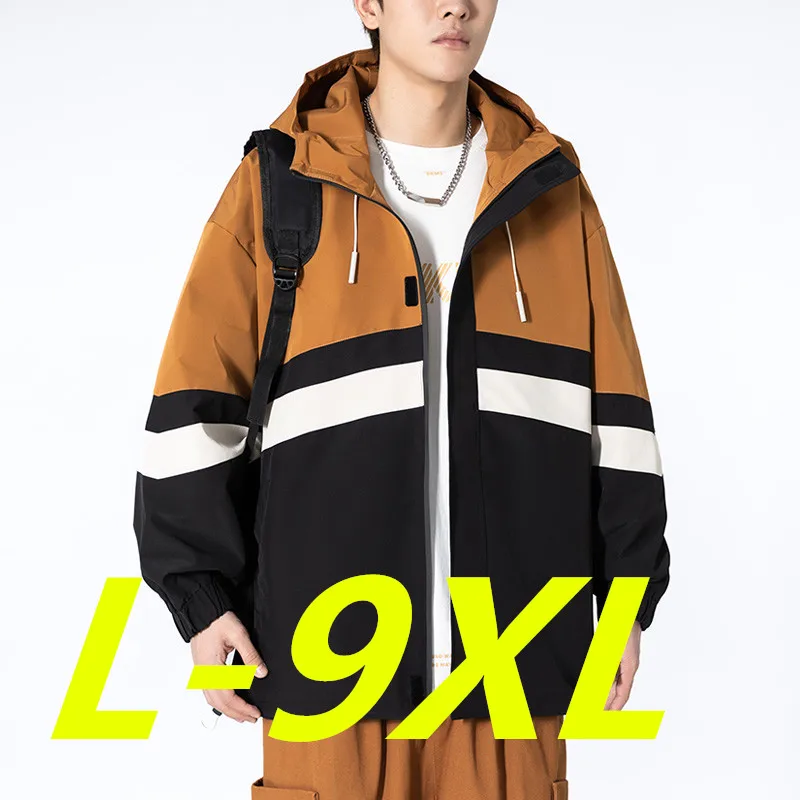 L 9XL Men's Jacket 2023 Spring Hooded Jacket Spring Autumn Fashion