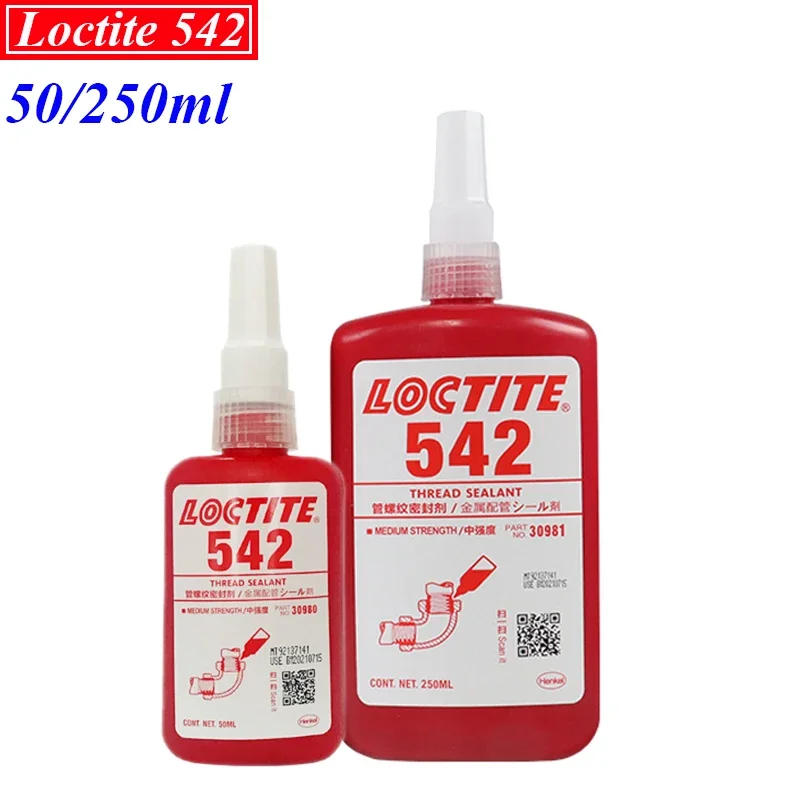 

250 мл, 50 мл, Loctite 542, герметик для пневматической трубы, клей, стандартный Гидравлический пневматический металлический винтовой клей