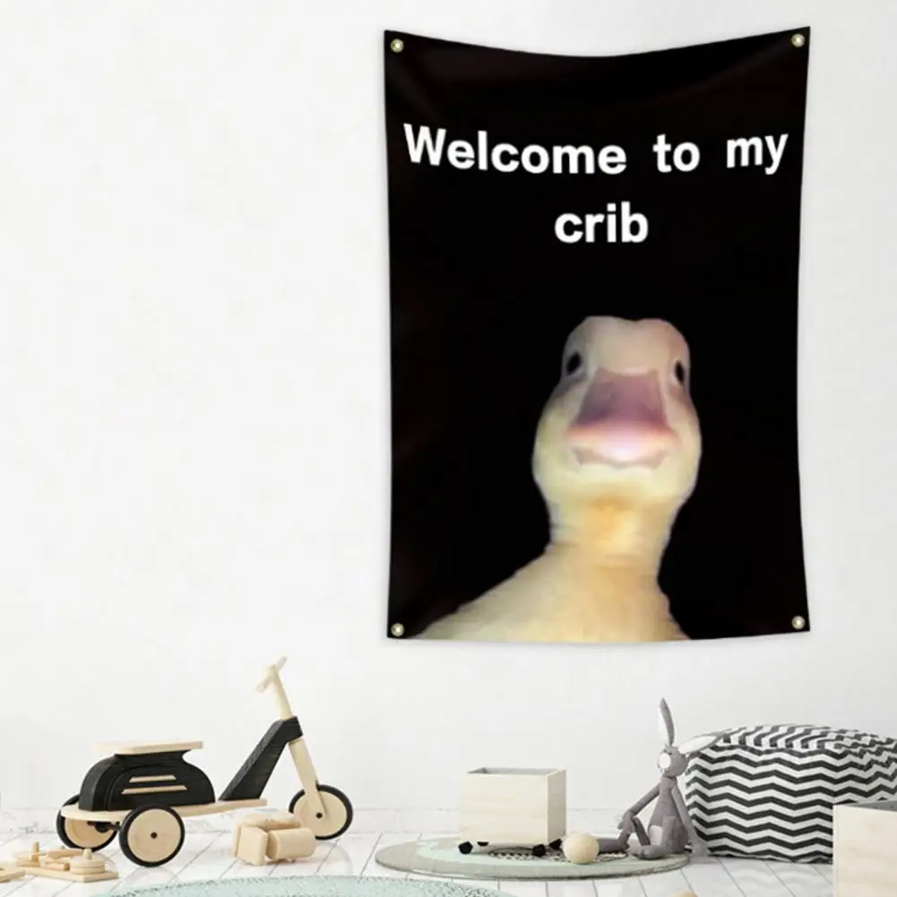 90*150cm Wall Flag Welcome To My Crib Flag Wall Hanging Banner Funny Flags Man Cave Dorm Party For Room Home Decoration