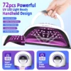 UV LED Lamp For Nail Manicure 72LEDS Professional Gel Polish Drying Lamps With Timer Auto Sensor Manicure Salon Tool 4