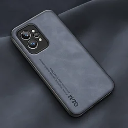 Luxurious Magnetic Leather Phone Case with Built - in Magnet and Soft Cover - Realme GT2 Pro (Blue)