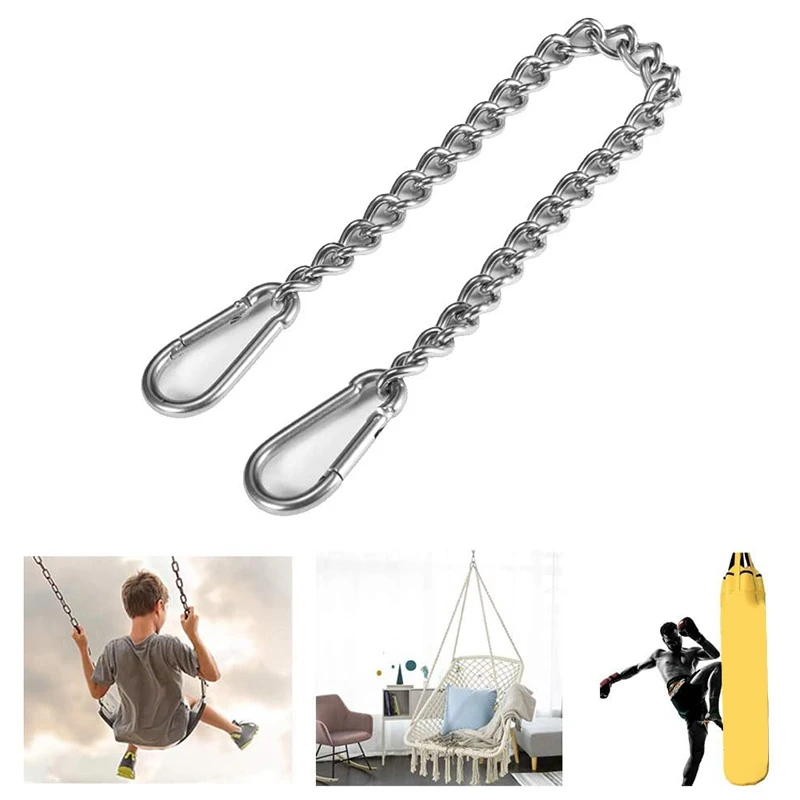 Hanging Chair Chain With 2 Carabiners, Heavy Duty Porch Swing Hammock Chain Kit,For Hammock Swings(99Cm) 2
