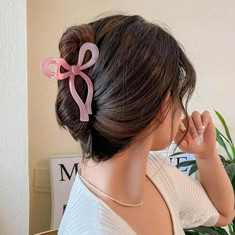 

Ponytail Bow Large Hair Claw Crab Hair Accessories For Women Non-Slip Bowknot Hair Clips Hairpins Girls Barrettes Headbands