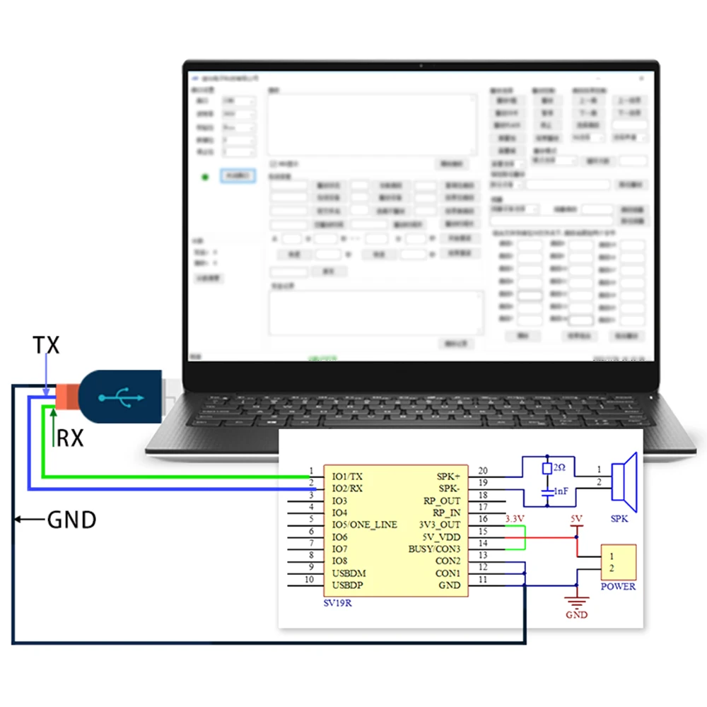 DY-SV19R DY-SV19T Sprachwiedergabemodul MP3 WAV Decod 32Bit 32GB IO Trigger UART Steuerung Speicher Audio USB Flash Speicher TF Karte – Detail 25